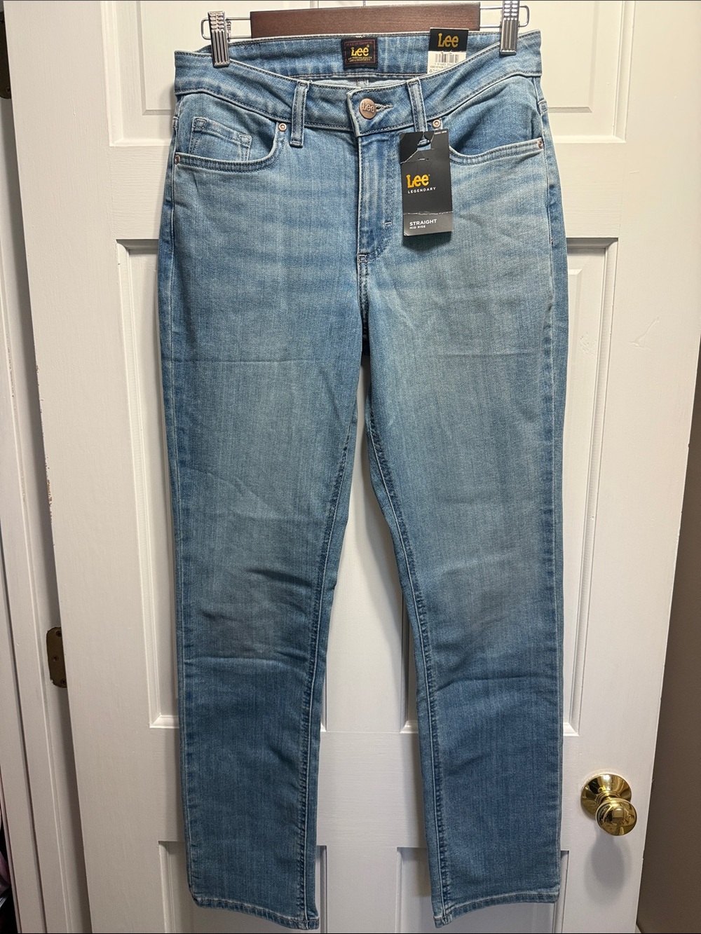 Lee straight leg mid rise jeans